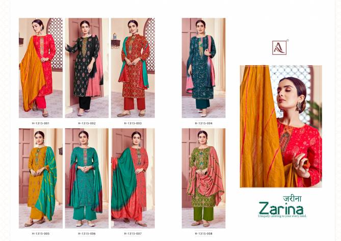 Alok Zarina Designer Printed Dress Material
